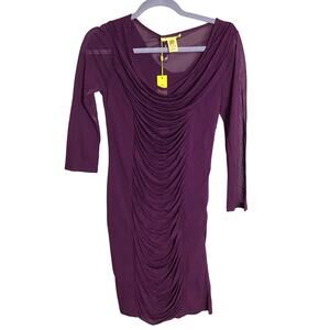 Catherine Malandrino Body con Mini  Dress Women Sz. Small Purple NWT Party Dress
